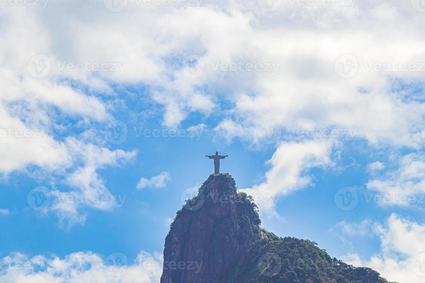 cristo redentor auf dem corcovado berg rio de janeiro brasilien. foto