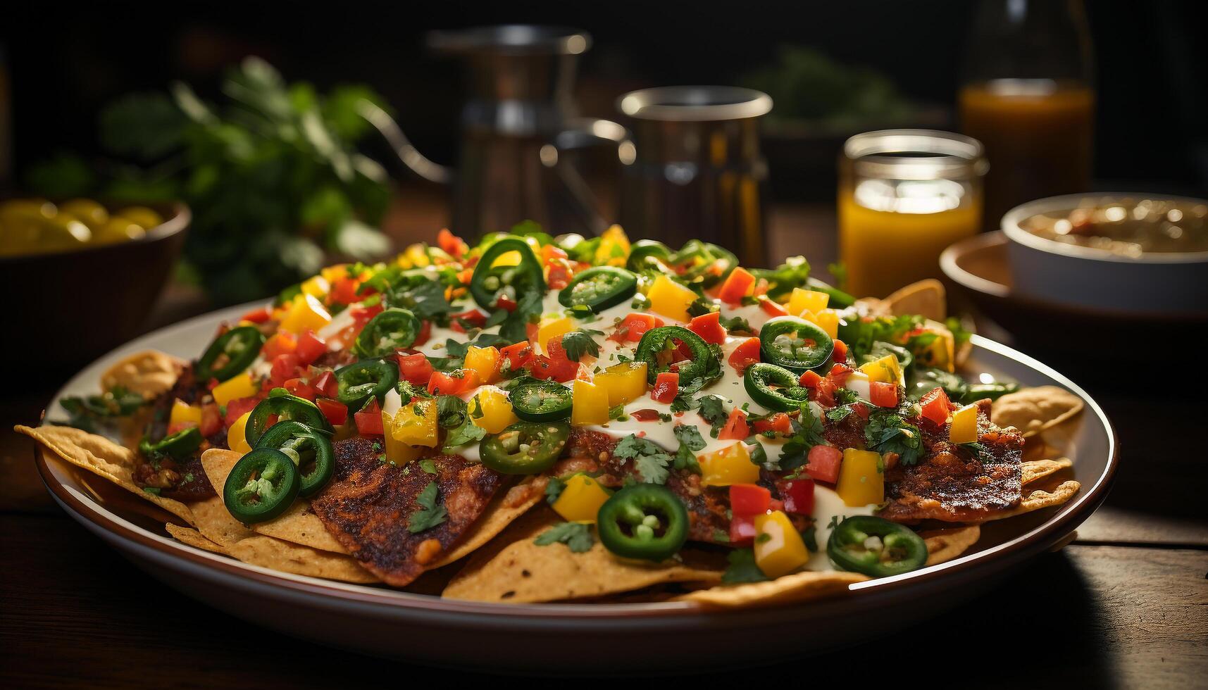 ai generiert Frische auf Teller Gourmet Salat, gesund hausgemacht Vegetarier Mahlzeit generiert durch ai foto