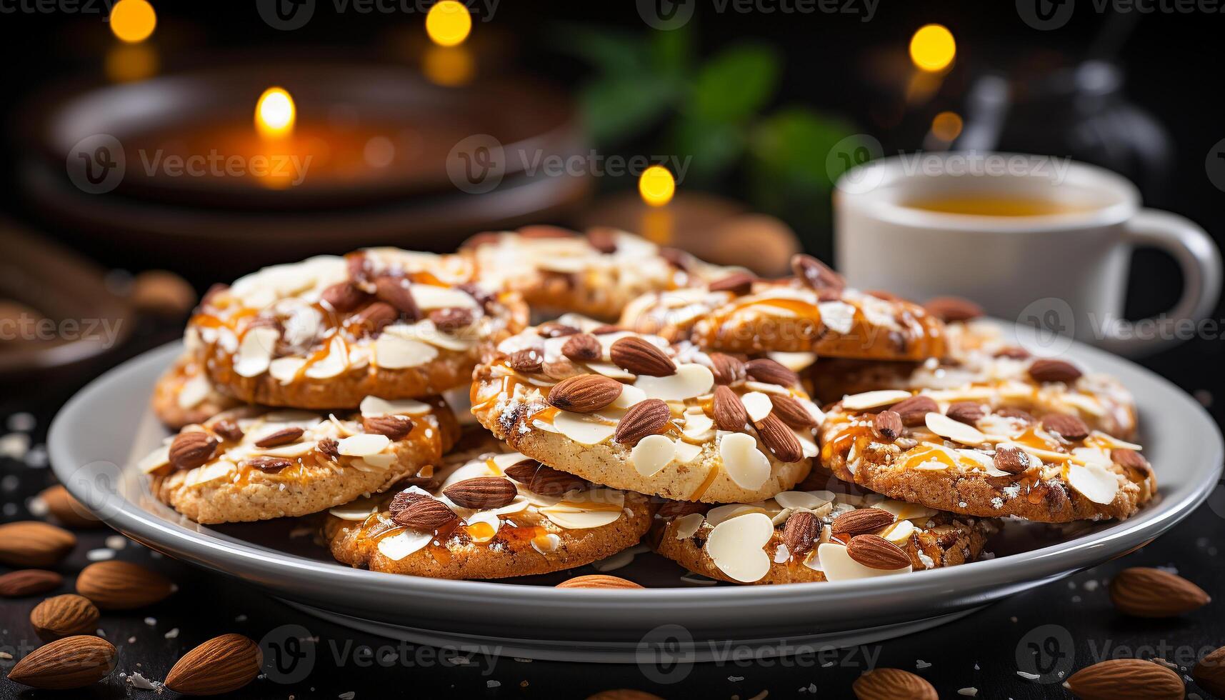 ai generiert frisch gebacken Schokolade Kekse auf ein rustikal hölzern Tabelle generiert durch ai foto