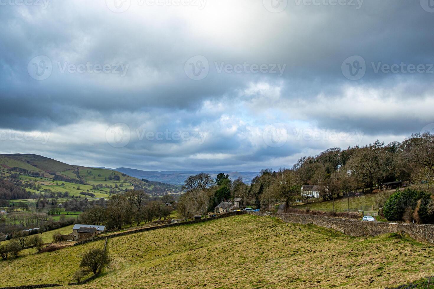 Aussicht von das Landschaft im Yorkshire Täler, England. foto