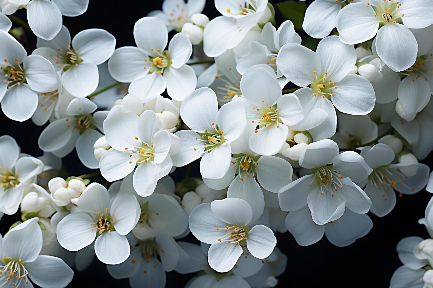 ai generiert Herbst und Frühling Weiß Sanft Farbe Blumen im das Garten foto