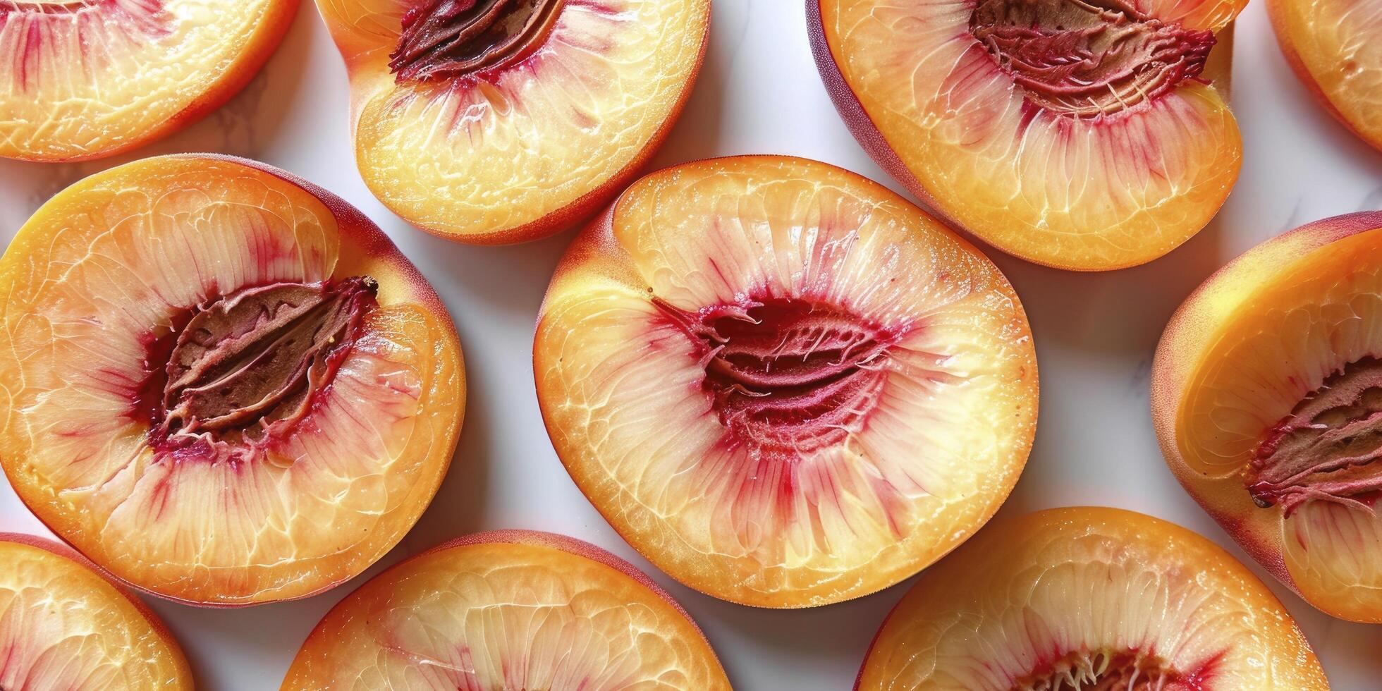 ai generiert nährstoffreich Freude, köstlich Pfirsiche zum Gesundheit und Geschmack foto