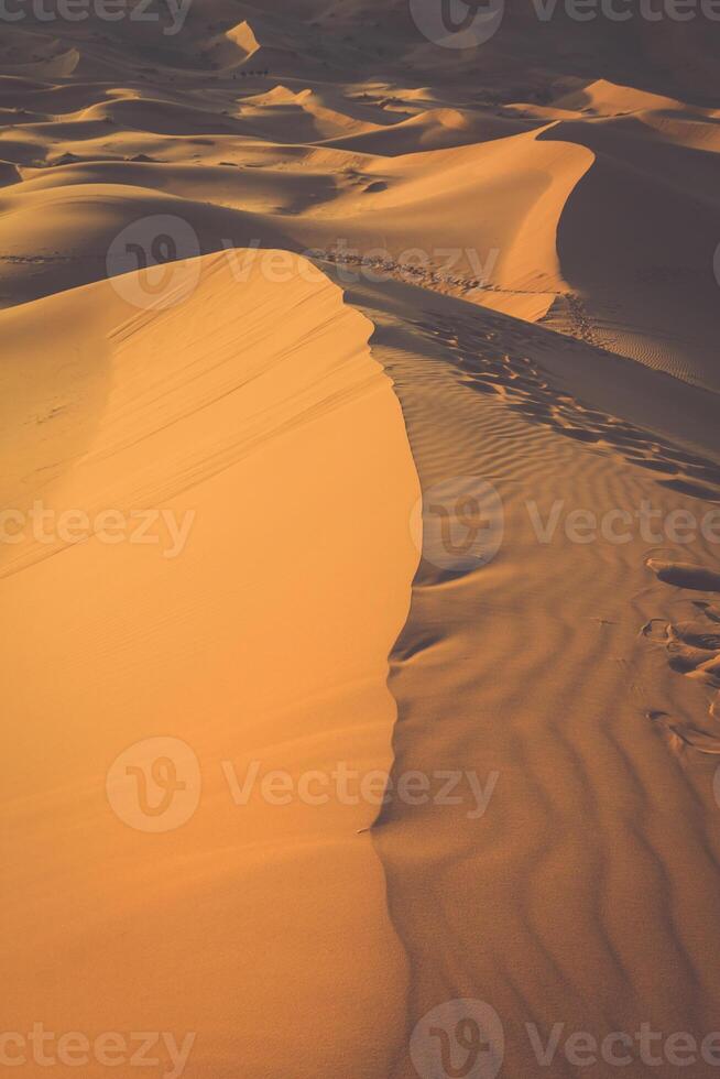 Sanddünen in der Sahara, Merzouga, Marokko foto