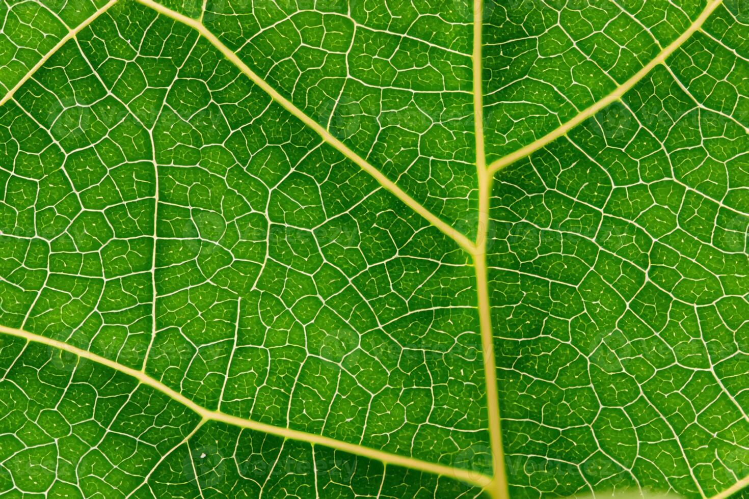 Enthüllung der Natur Pracht im jeder zart Vene, ein Kaleidoskop von Schönheit schmückt diese Nahansicht Eleganz, wo Grün wird ein kompliziert Tapisserie von Leben foto