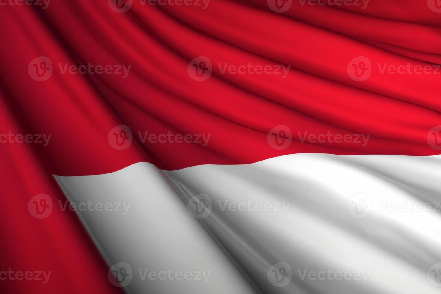 bewundern das Schönheit von ein schön rot und Weiß Flagge, wo Fett gedruckt Farben Welle im Einheit, symbolisieren National Stolz und Souveränität foto