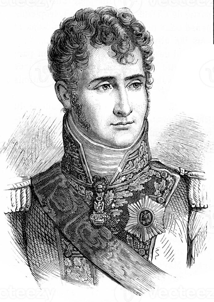 Hieronymus Bonaparte, Jahrgang Gravur. foto