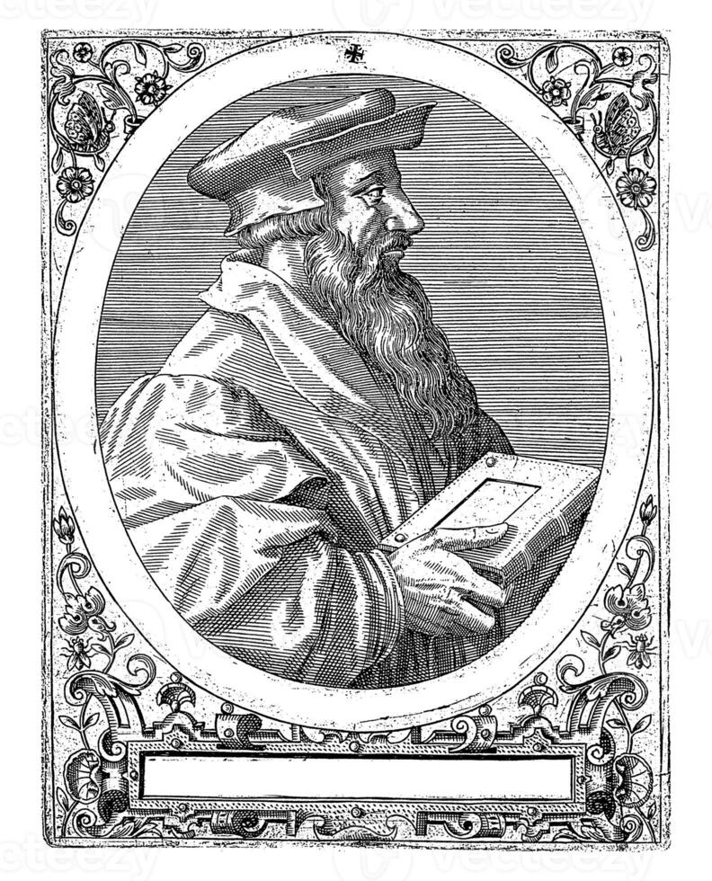 Porträt von johannes oecolampadius foto