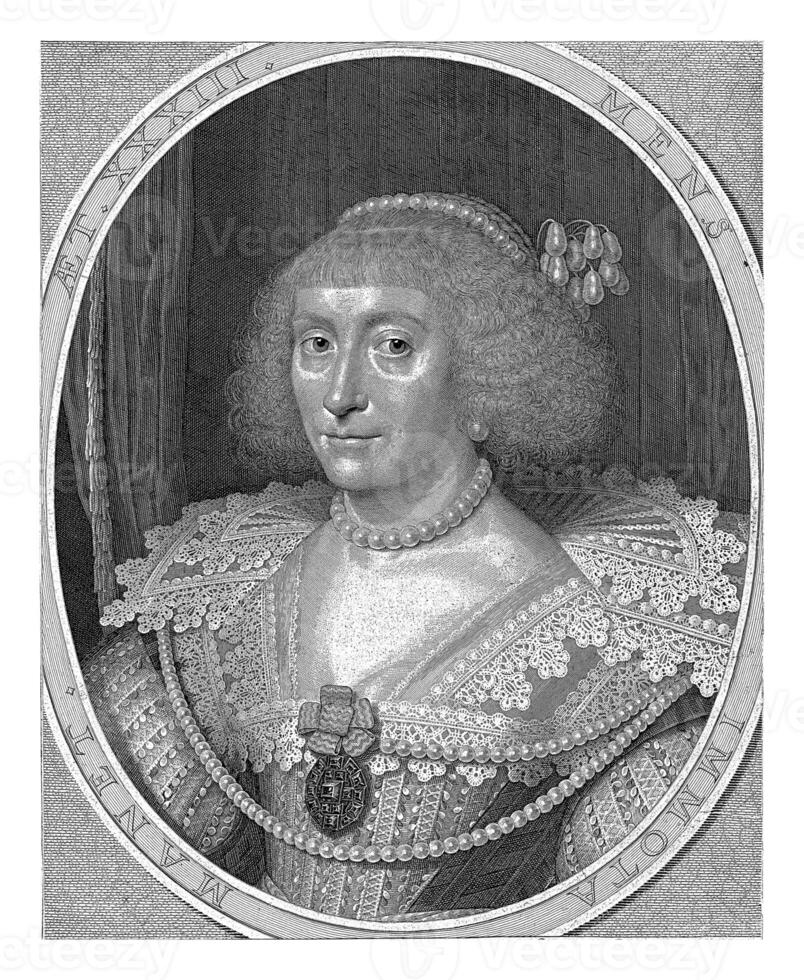Porträt von elisabeth Stuart, Kurfürst Palatin, Königin von Böhmen foto