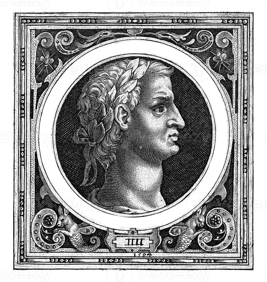 Porträt von germanicus auf Medaillon foto