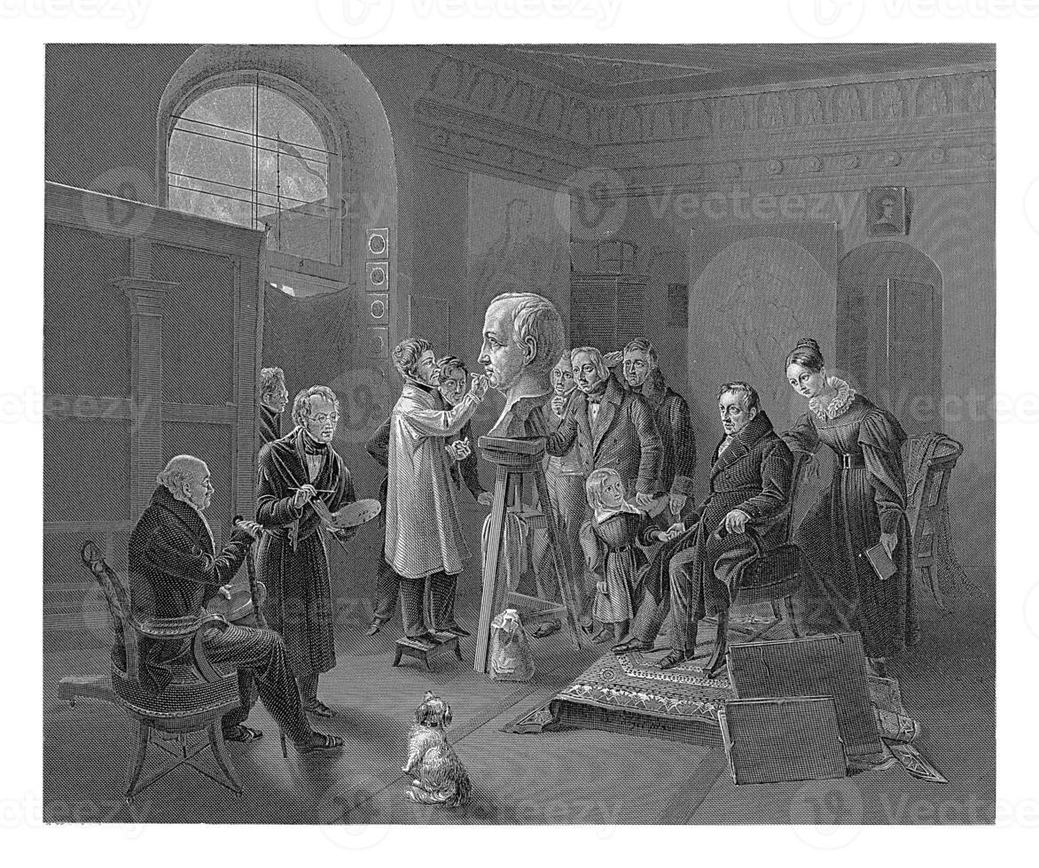 Werkstatt mit anders Maler l. tick, c. Vogel, usw., albert Henry Payne, nach Carl Christian vogel von Vogelstein, 1822 - - 1902 foto