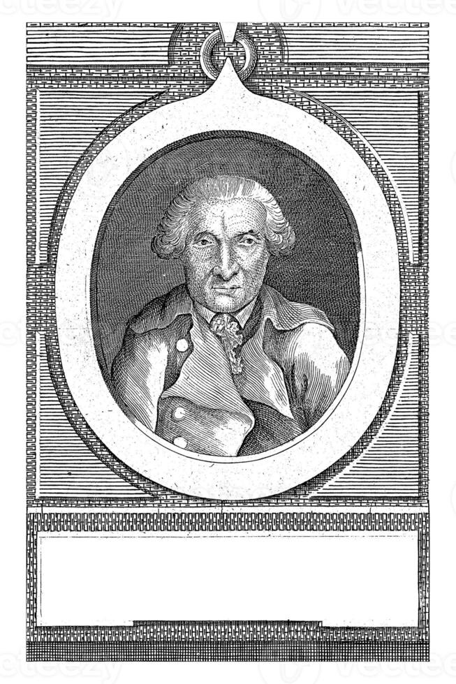 Porträt von jb van Mangel, jf de la bereuen, 1787 foto