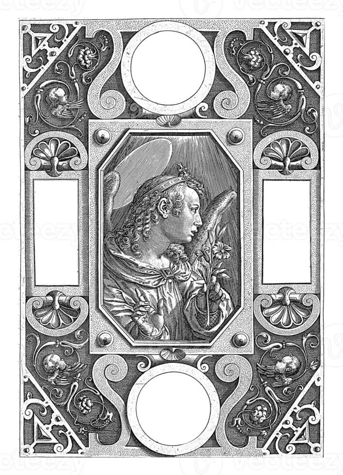 Verkündigung Engel Gabriel, Hieronymus wierix, nach jan van der Straße, 1598 - - 1602 foto