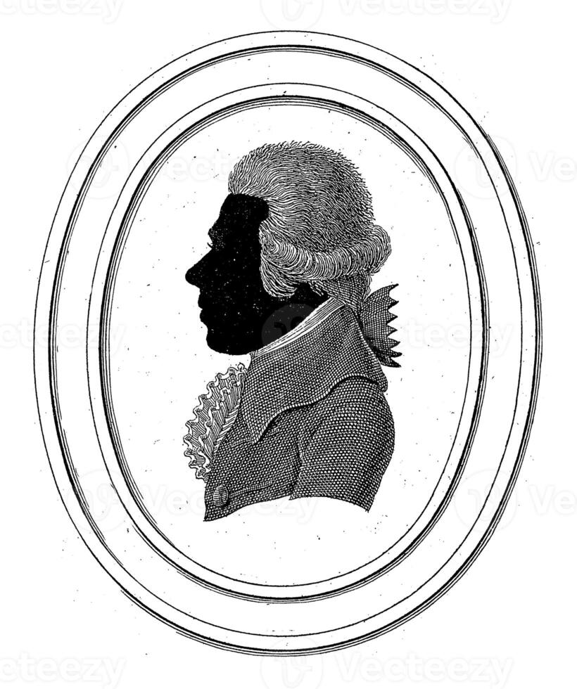 Silhouette Porträt von Gerrit jan van wij, noach van der meer ii, 1792 foto