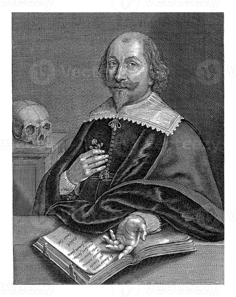 Porträt von Nikolaus Fontanus, Crisijn van de passe foto