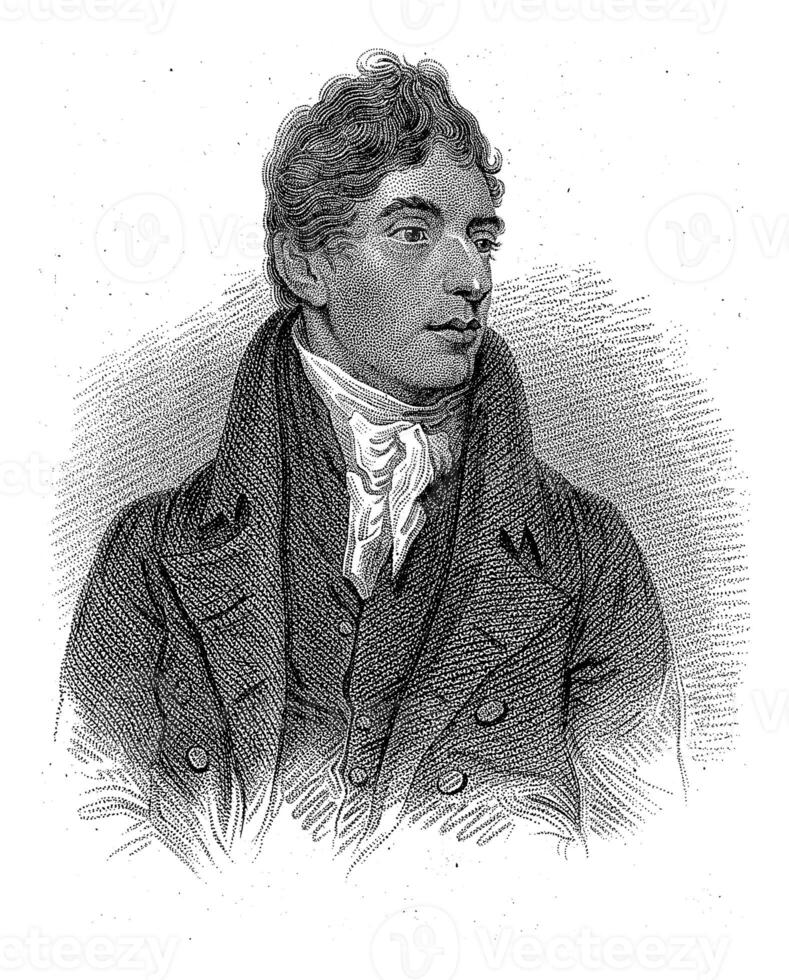 Porträt von das Englisch Schriftsteller Robert Southey foto