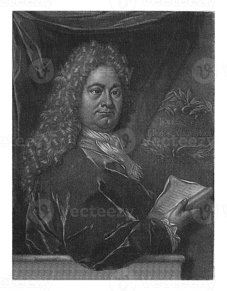 Porträt von jan van hoogstraten, Arnold houbraken, 1682 - - 1719 foto