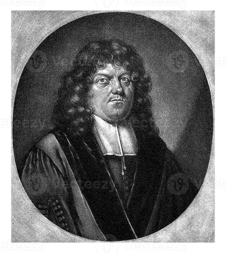 Porträt von Gerbrand van leeuwen, Pieter schenk ich, 1670 - - 1713 das Prediger und Professor Gerbrand van leeuwen. foto