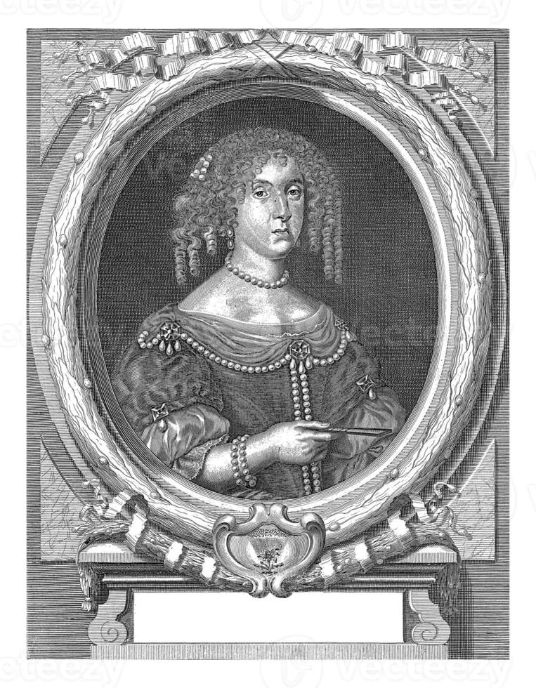 Porträt von Margerite Louise d'Orleans, adriaen haelwegh, c. 1647 - - c. 1696 foto