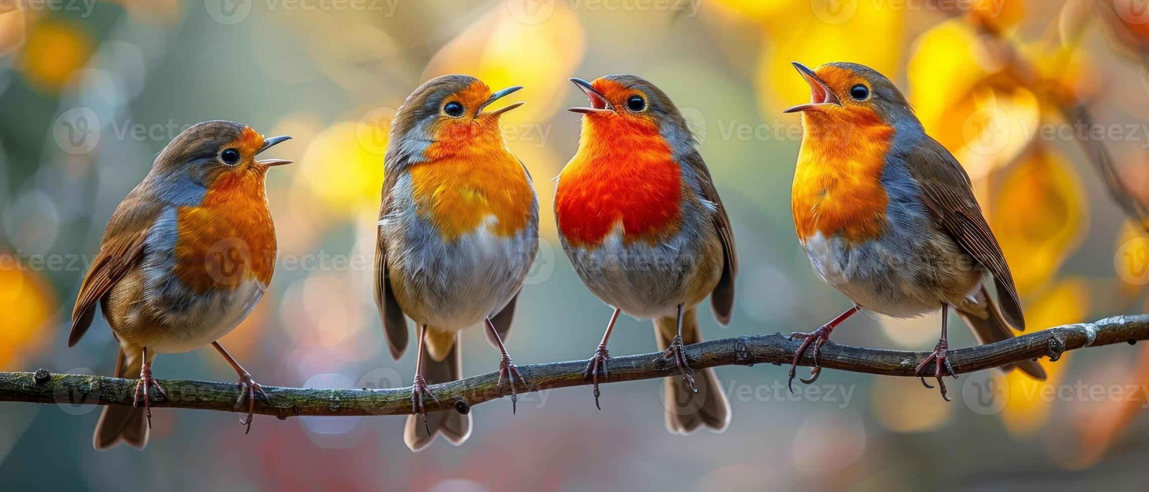 ai generiert heiter Haustier Vögel, ihr zwitschern harmonisch und Musical, erstellen ein herrlich Atmosphäre. foto