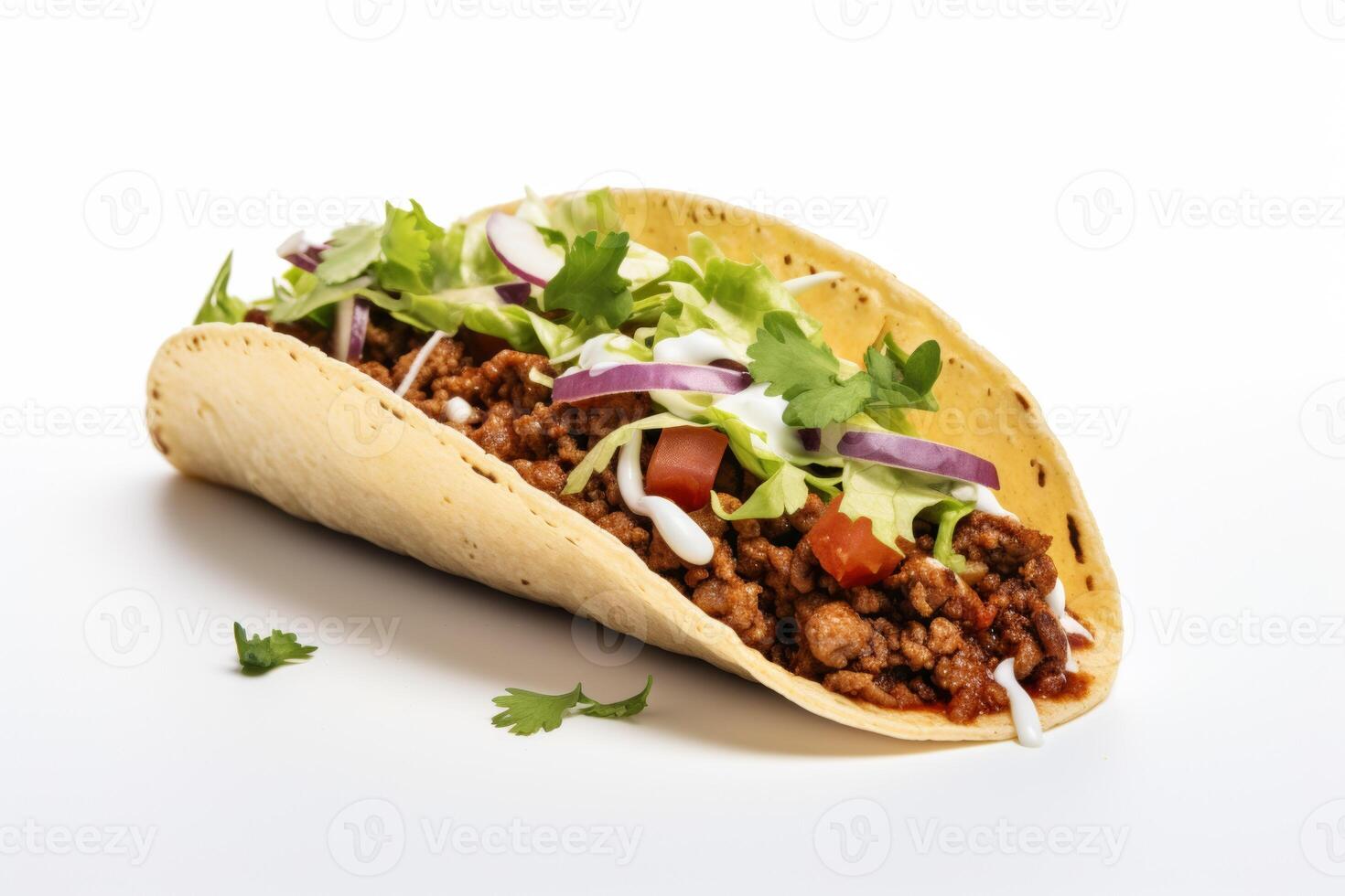 ai generiert Taco Essen Nahansicht foto