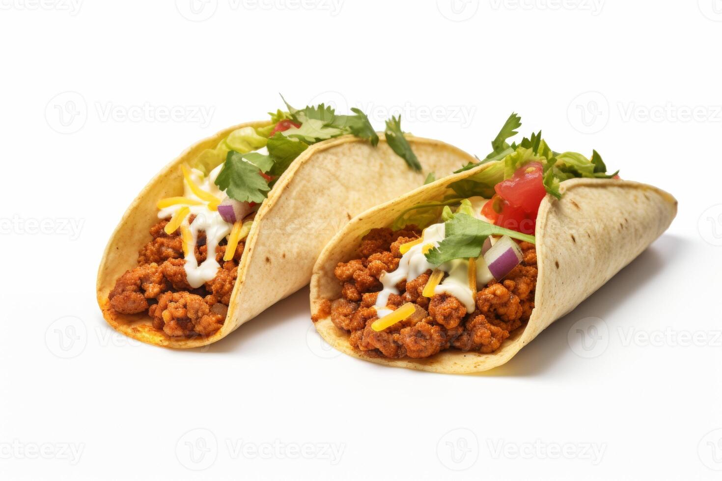 ai generiert Taco Essen Nahansicht foto