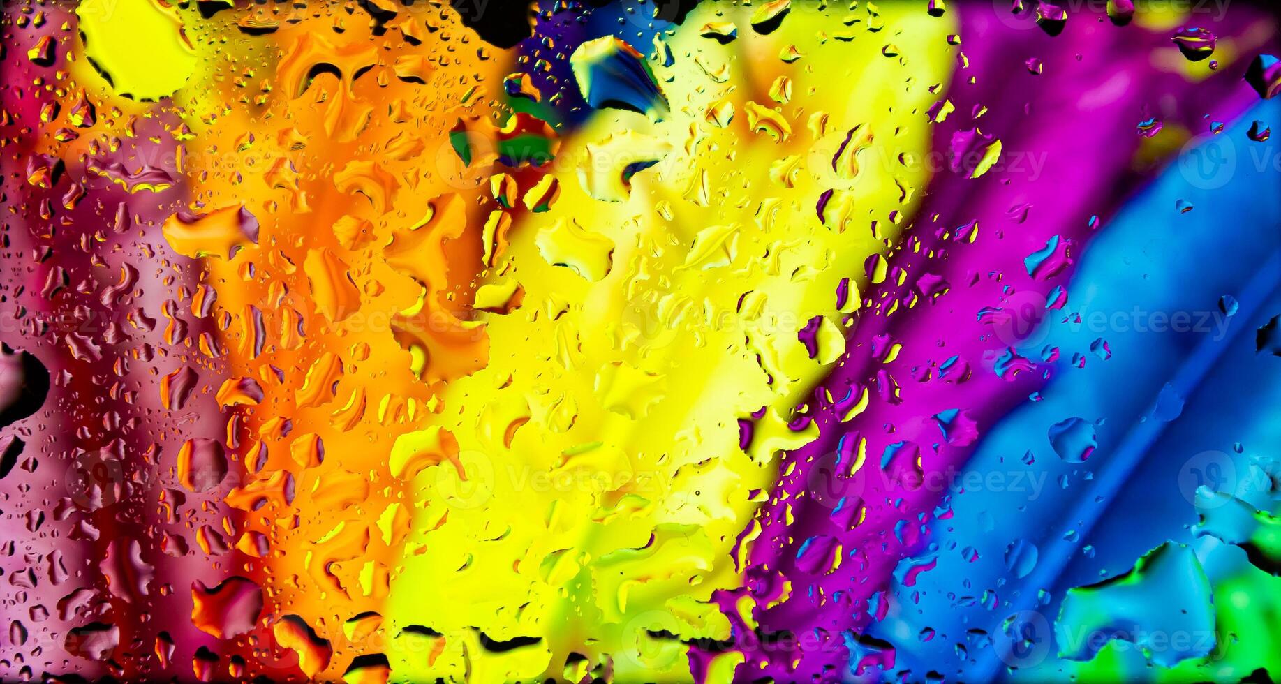 voll hd abstrakt bunt Hintergrund, abstrakt Hintergrund mit Wasser Tropfen, 4k bunt Hintergrund, Tropfen von Wasser foto