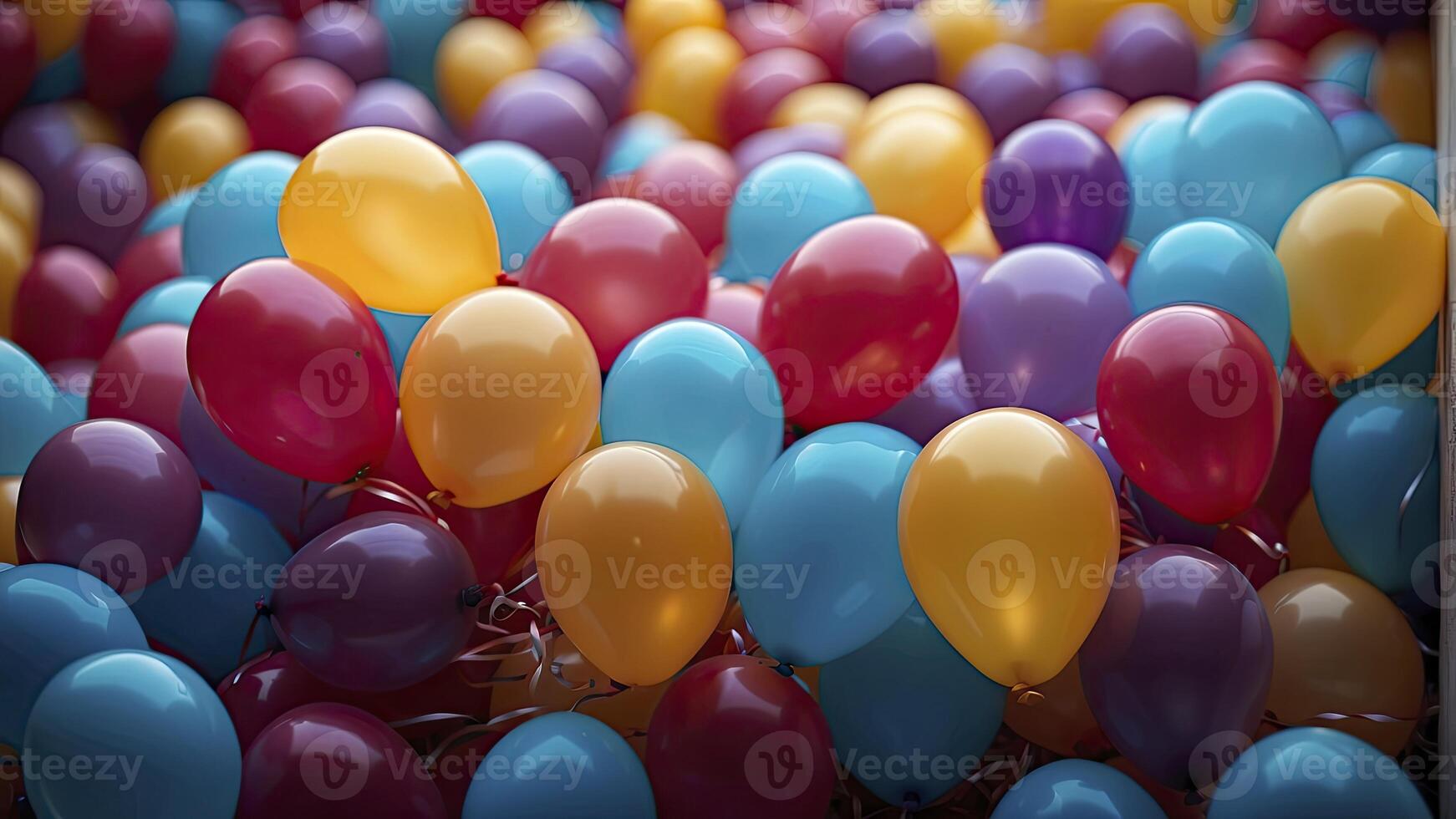 ai generiert bunt Luftballons im das Luft, bunt Luftballons Hintergrund, farbig Ballon Hintergrund, glücklich Hintergrund foto