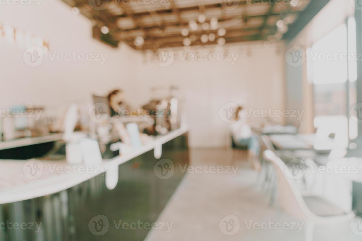 abstrakte Unschärfe Café für den Hintergrund foto