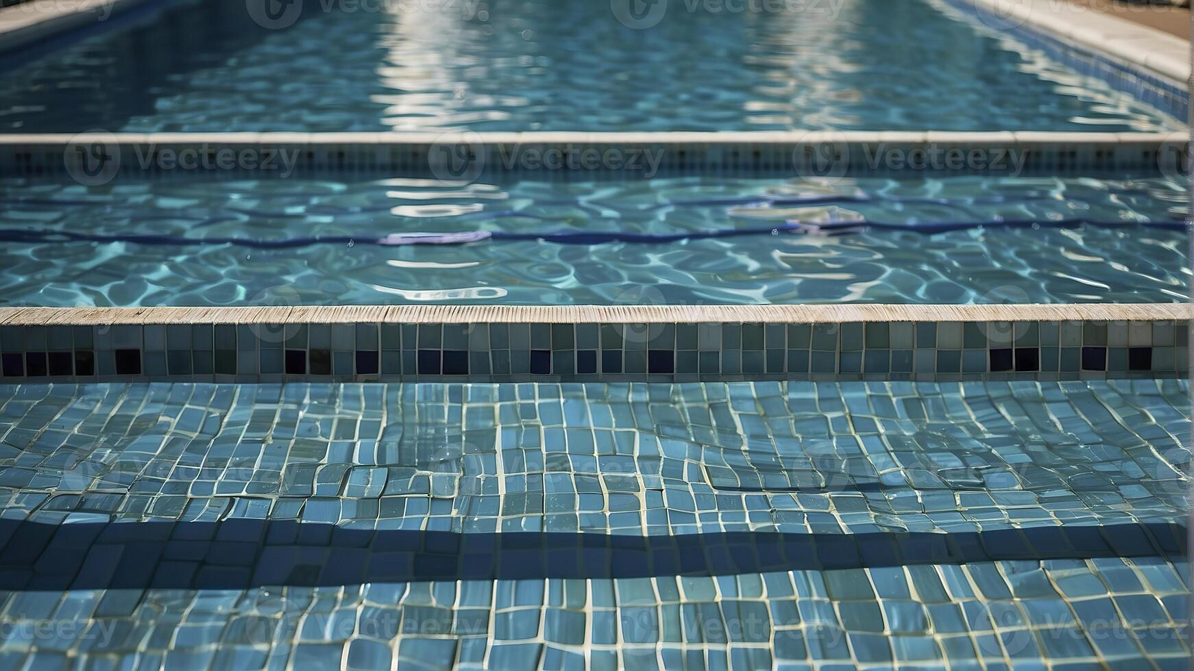 ai generiert Schwimmbad Hintergrund, Blau Schwimmbad Wasser, sonnig Tag, Blau Wasser Hintergrund, Blau Wasser Oberfläche foto