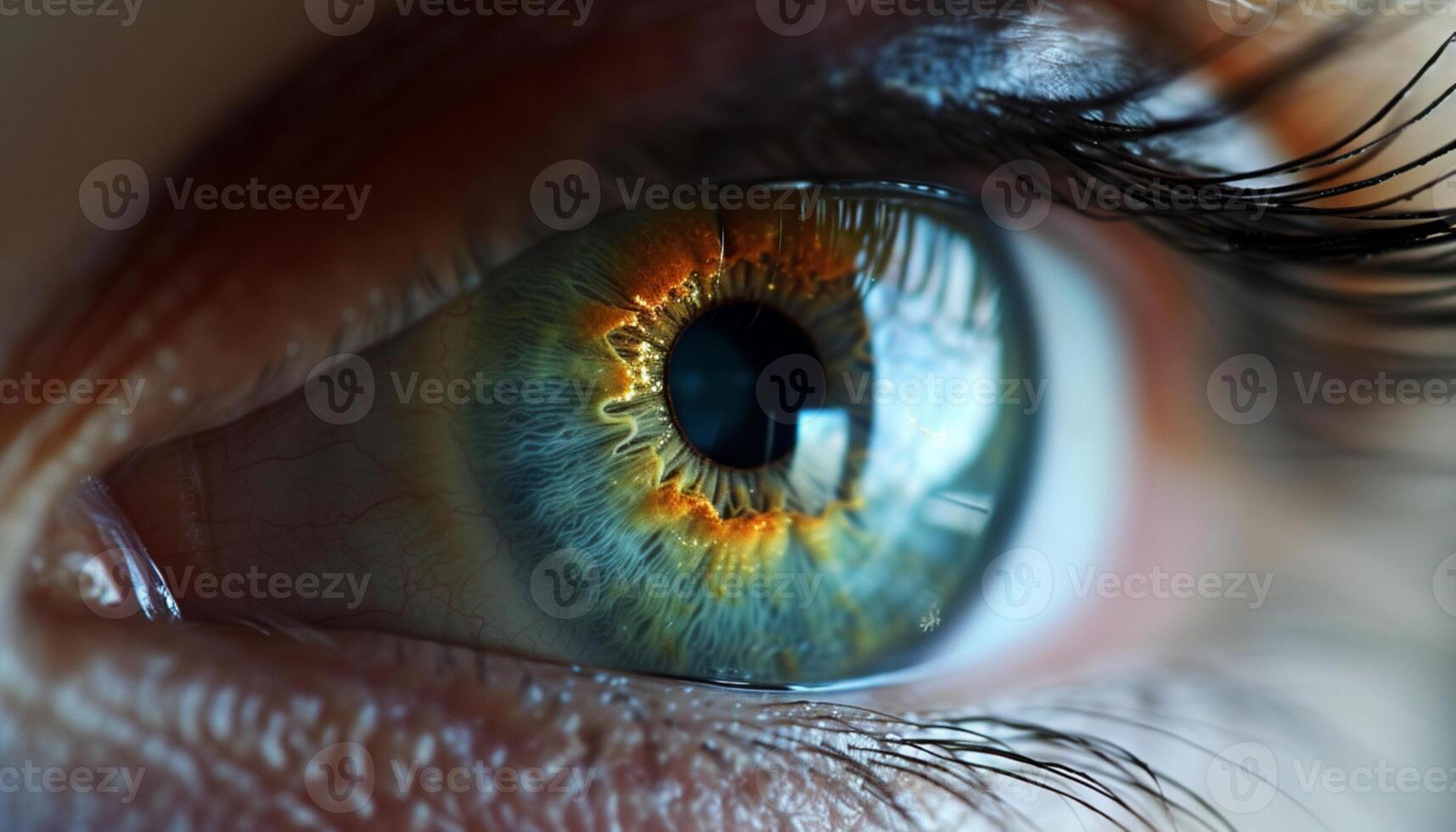 ai generiert Nahansicht Bild von Augen foto