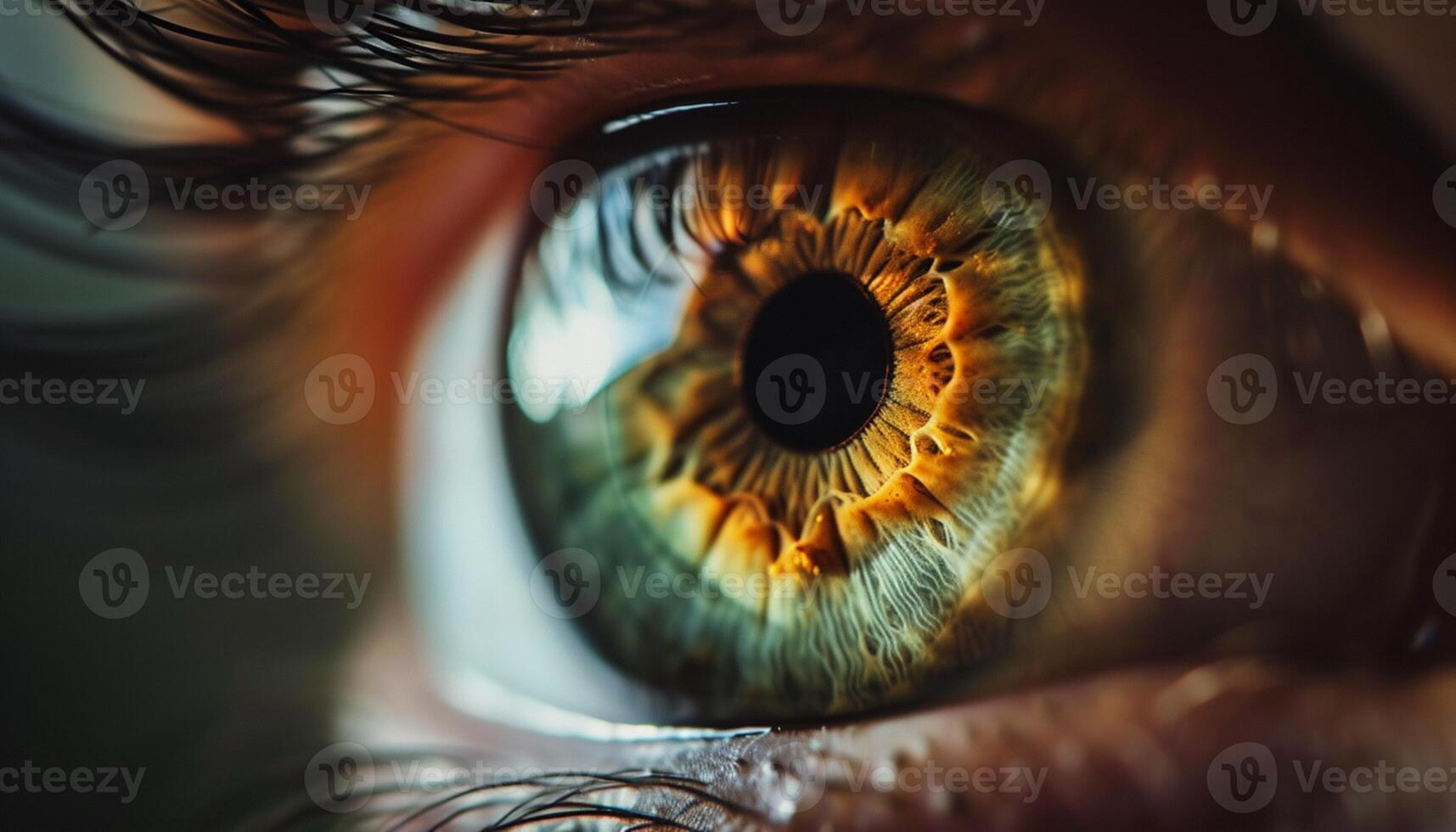 ai generiert Nahansicht Bild von Augen foto