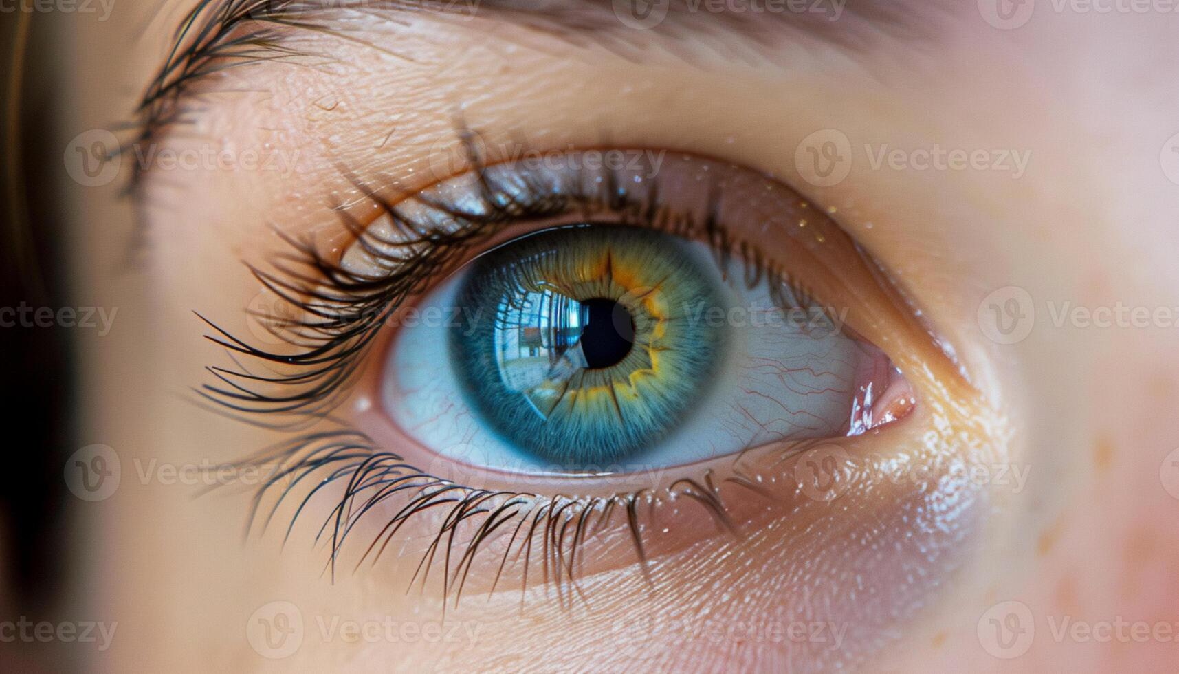 ai generiert Nahansicht Bild von Augen foto