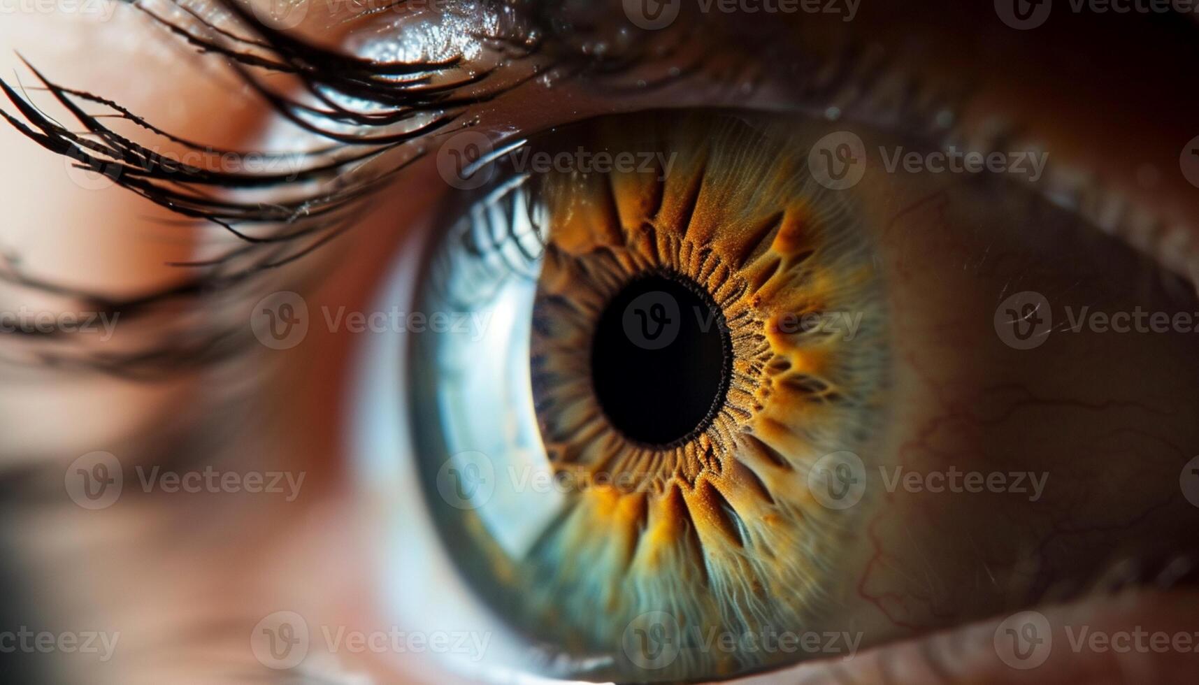 ai generiert Nahansicht Bild von Augen foto