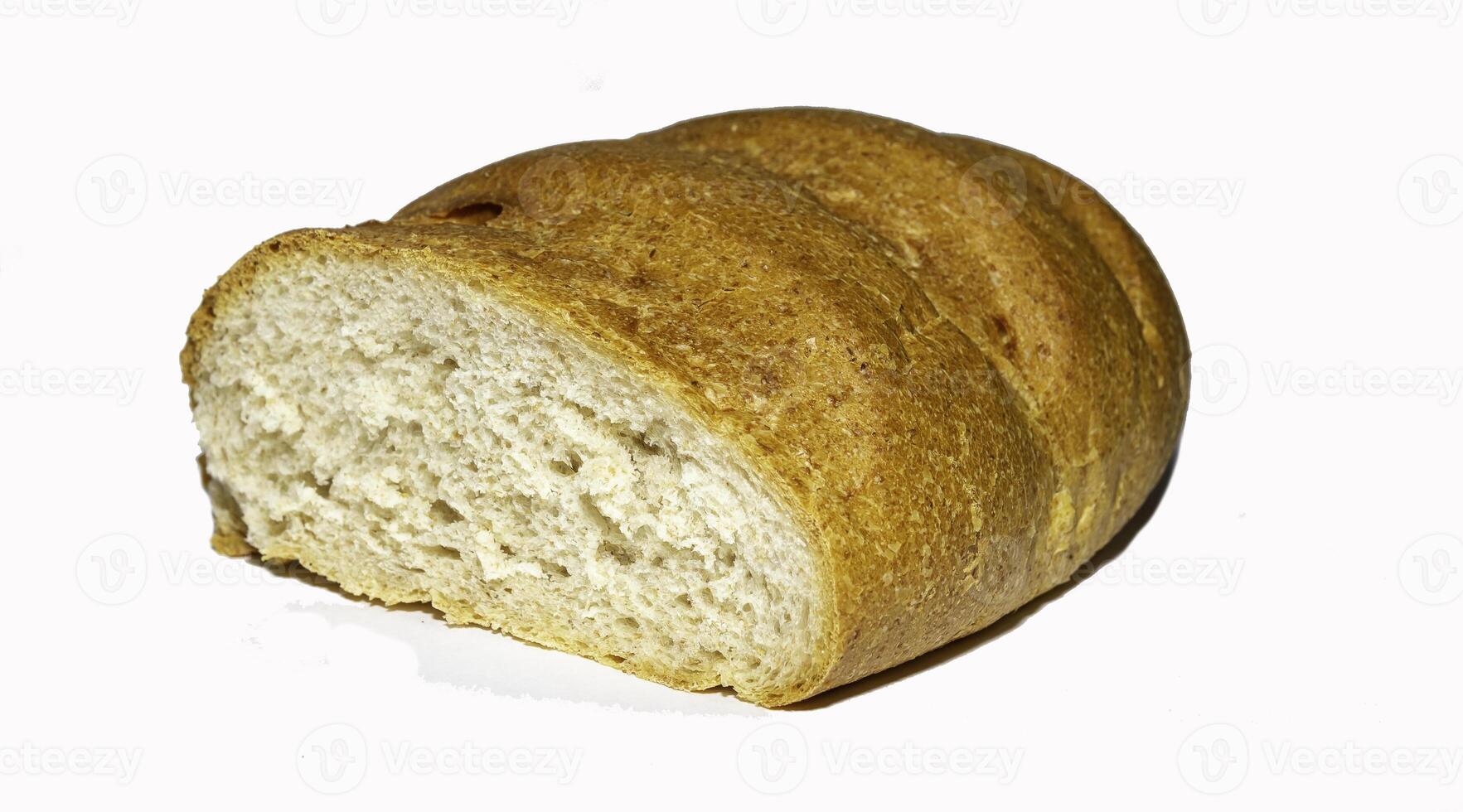 Brot isoliert, Laib von brot, Brot isoliert auf Weiß foto