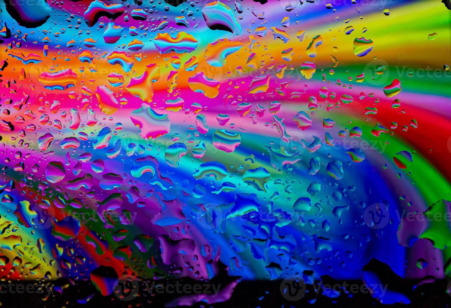 voll hd abstrakt bunt Hintergrund, abstrakt Hintergrund mit Wasser Tropfen, 4k bunt Hintergrund, Tropfen von Wasser foto