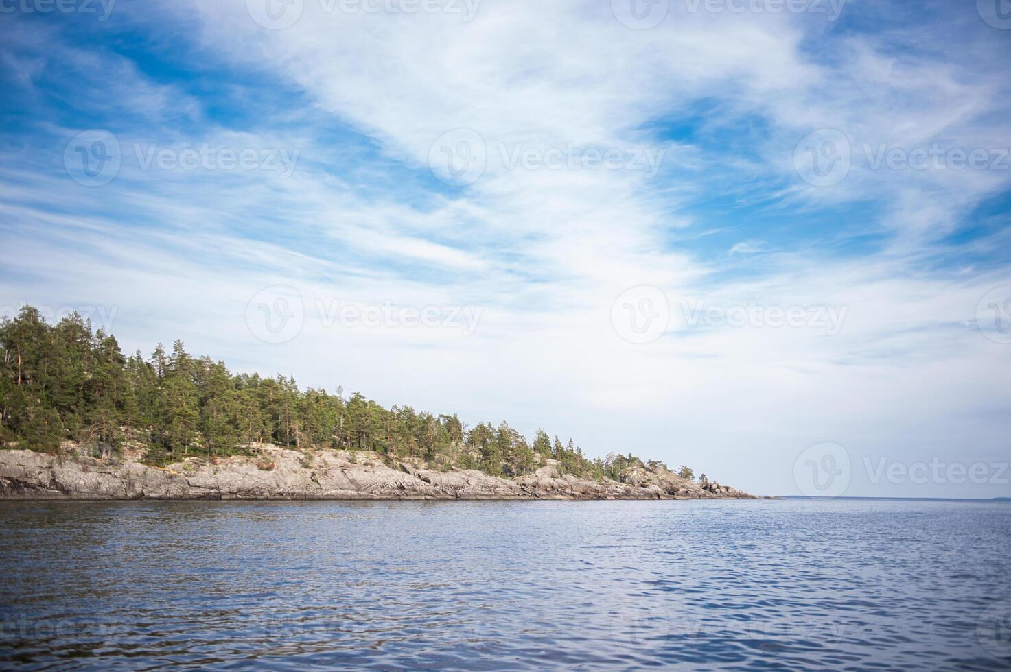 ladoga Schären Natur Reservieren im Sommer. foto