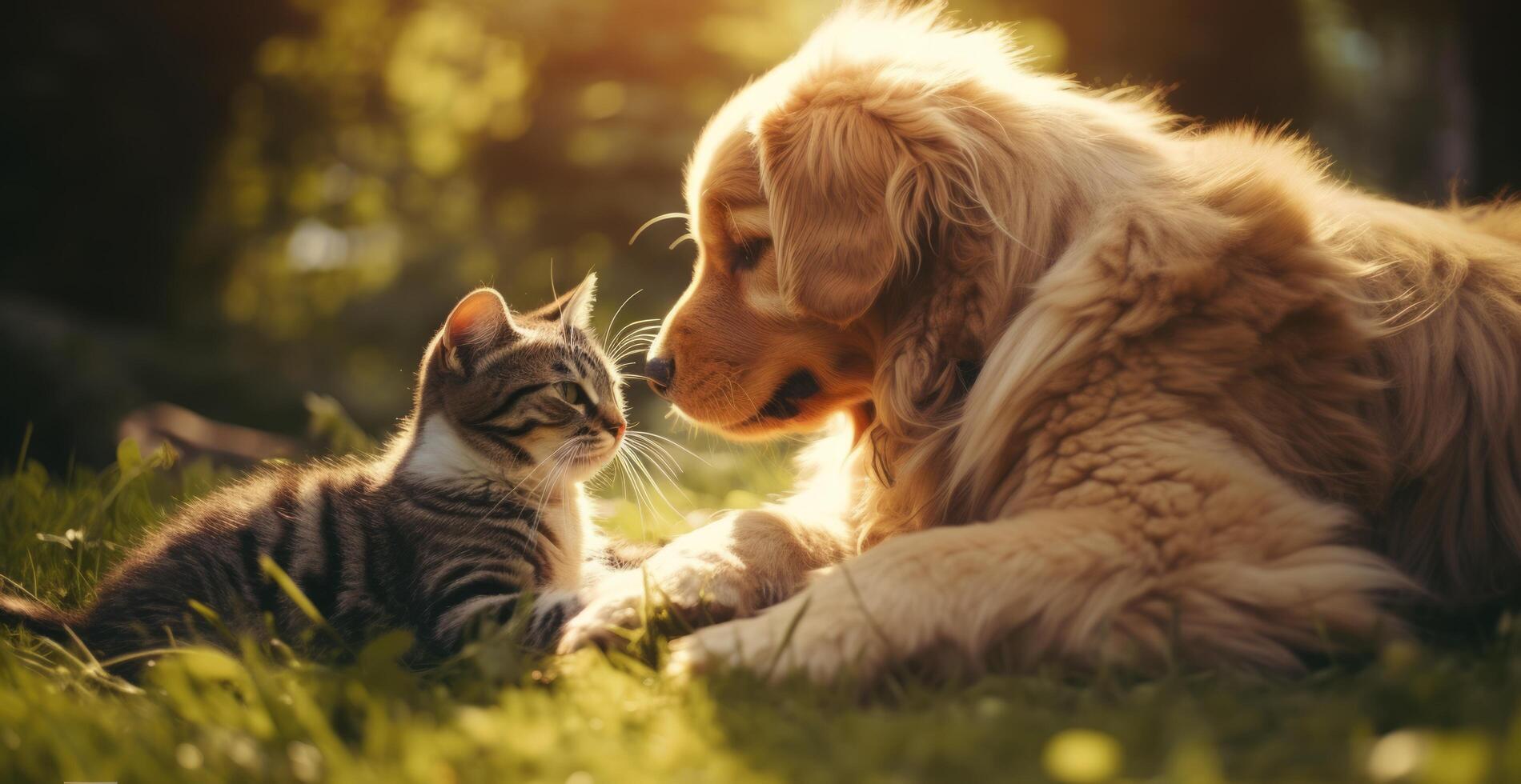 ai generiert das Unterschied zwischen Katzen und Hunde, Was ist das Katze und Hunde Beziehung foto