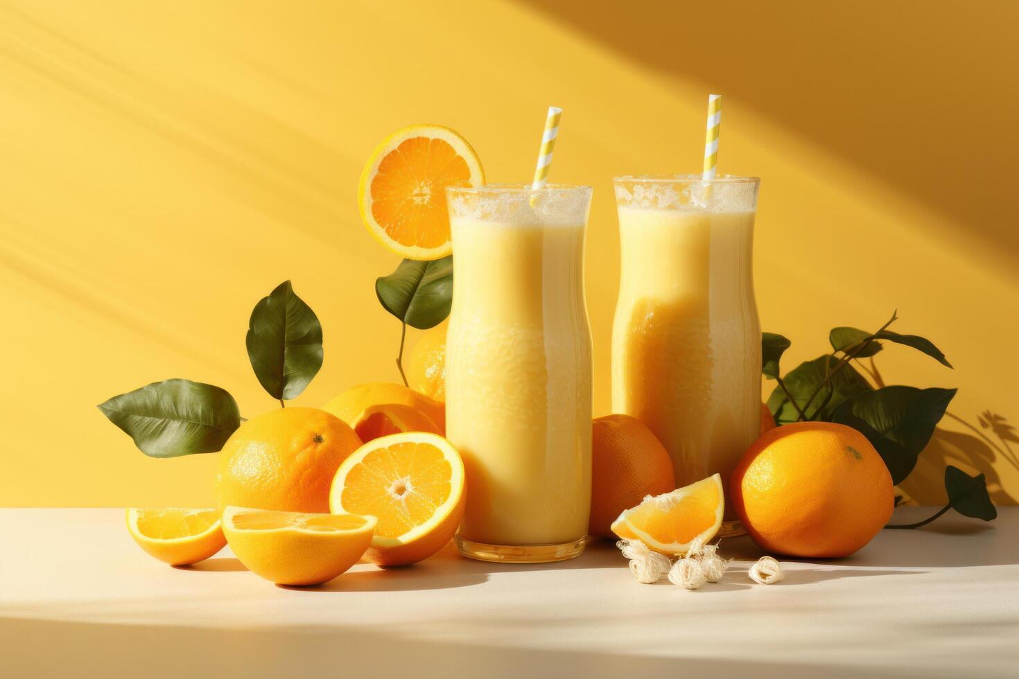 ai generiert gesund Smoothies sind das neueste modisch trinken von das Woche foto