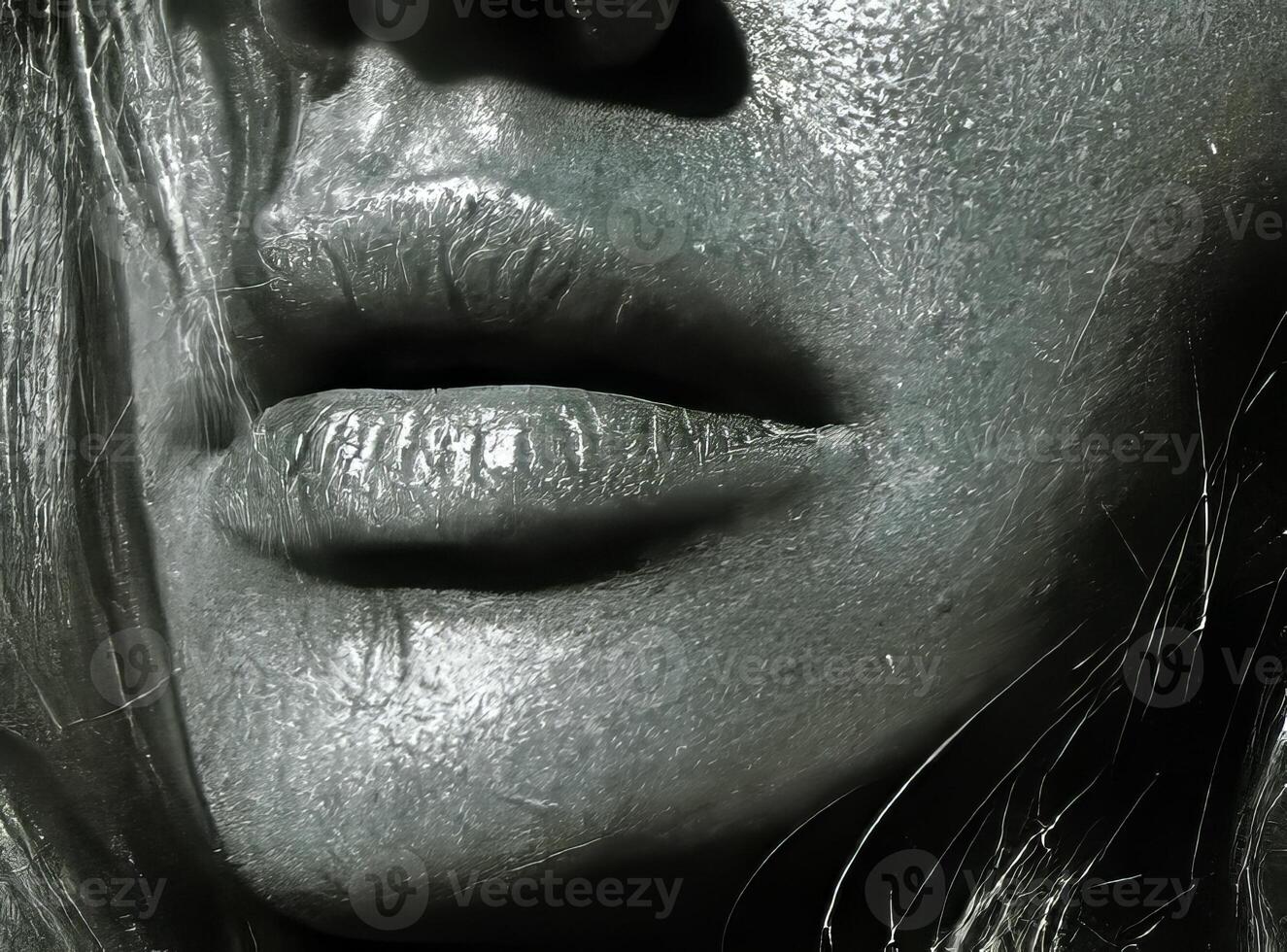 sexy Lippen schließen Aussicht Foto, weiblich Lippen mit Lippenstift Nahansicht Hintergrund, Gesicht Detail Porträt foto