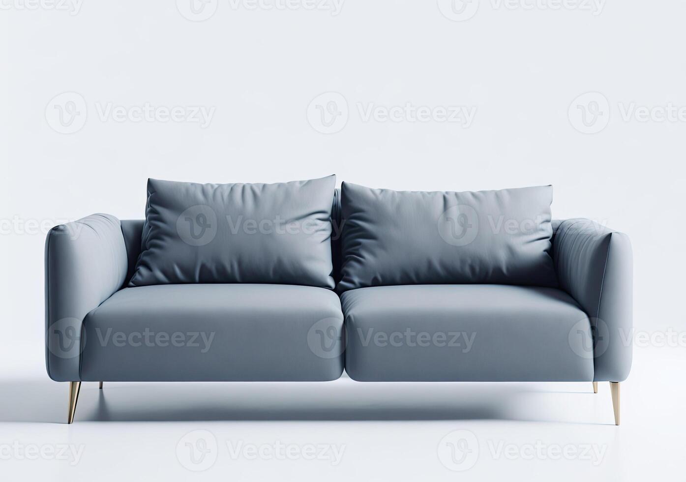 ai generiert modern Sofa mit Kissen foto