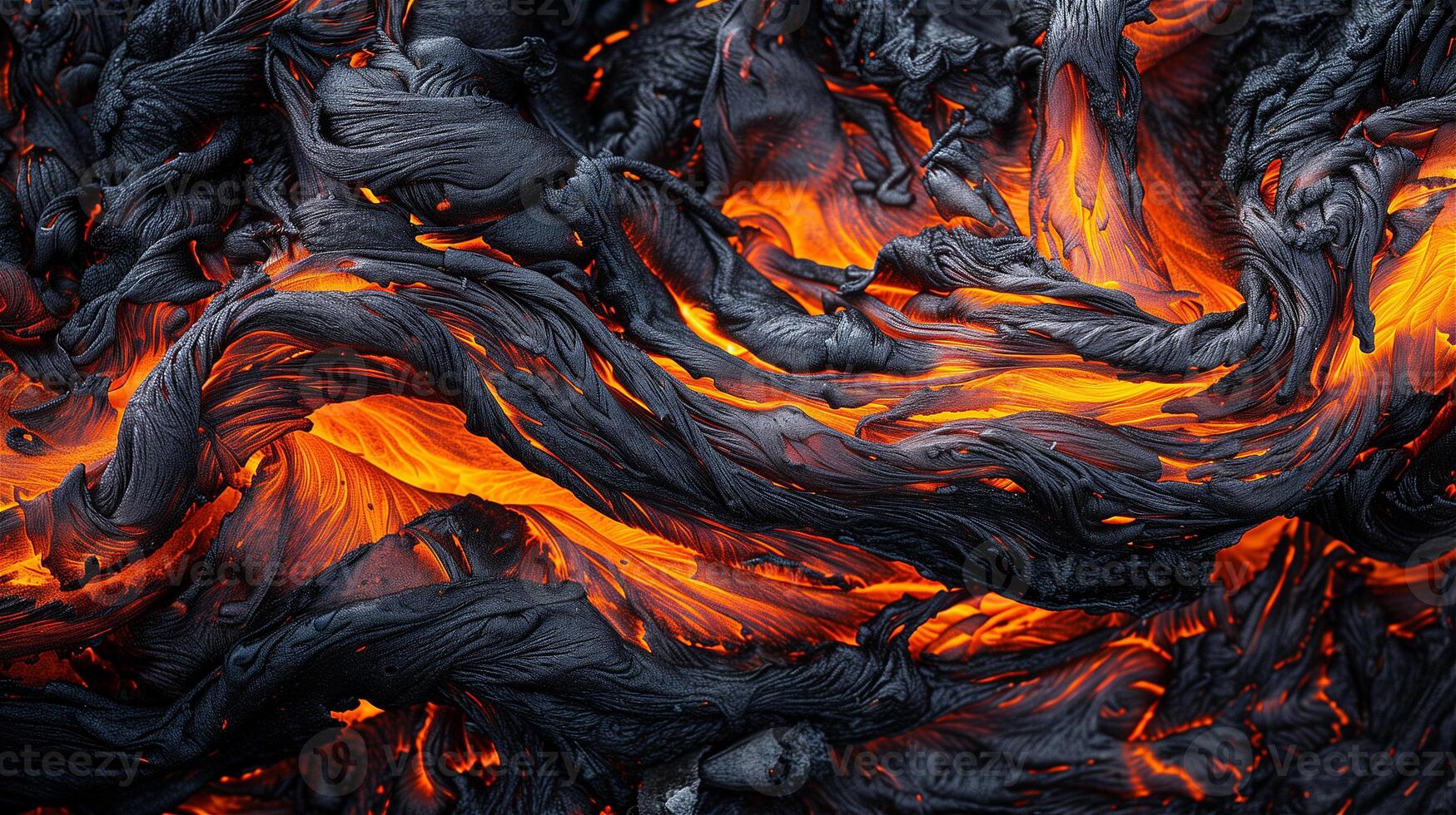 ai generiert Lava Textur Feuer Hintergrund foto