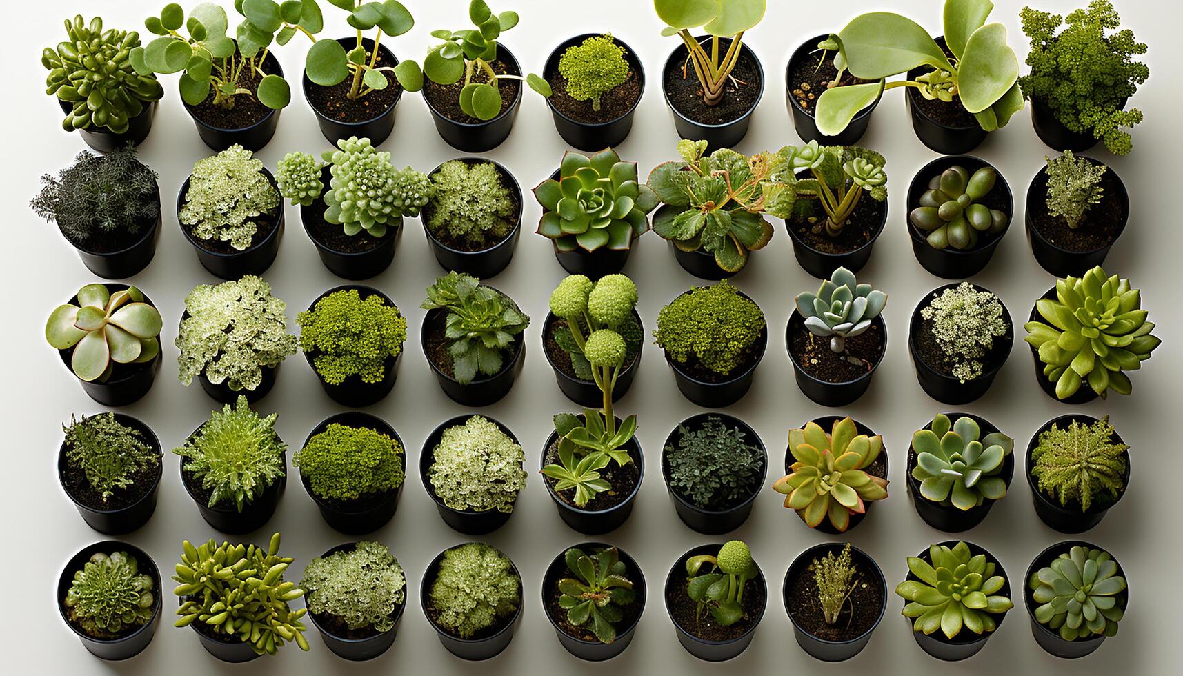 ai generiert frisch Grün Pflanze Sammlung, Natur organisch Dekoration zum gesund Essen generiert durch ai foto