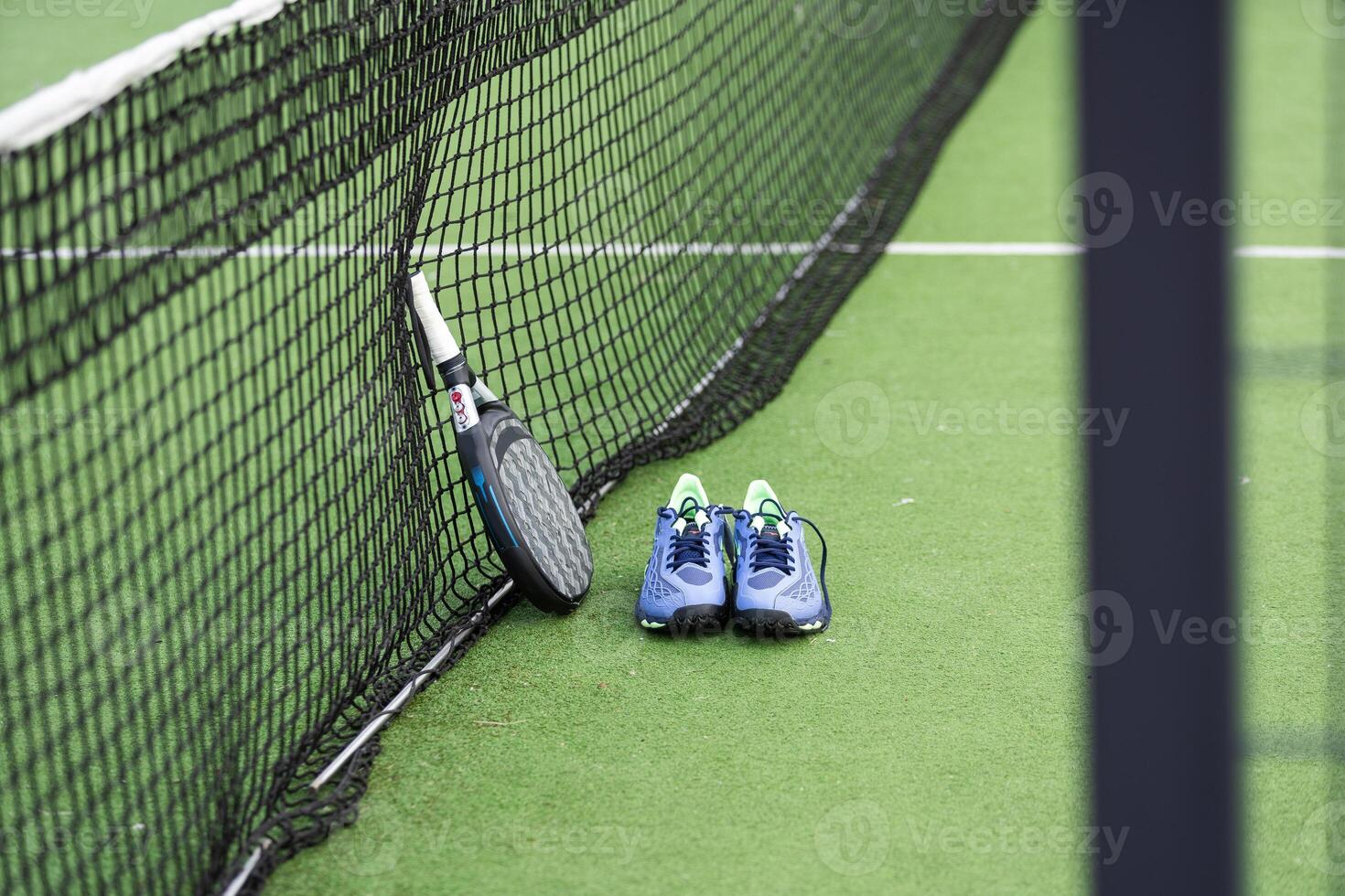 Paddel Tennis Objekte und Gericht. foto