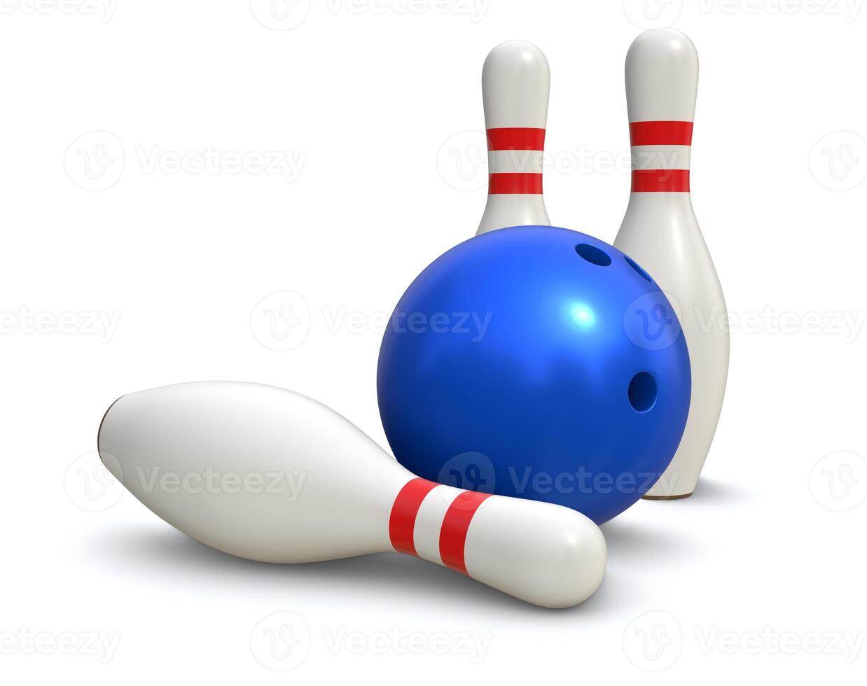 Bowling-Pin und Ball foto