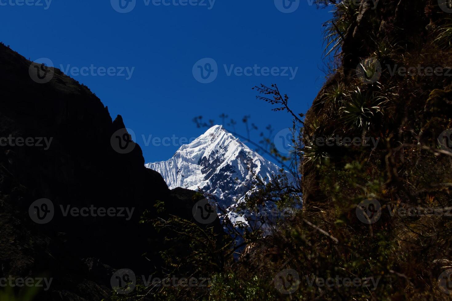 Gipfel von montieren Victoria Peru Süd Amerika gegen Blau Himmel foto