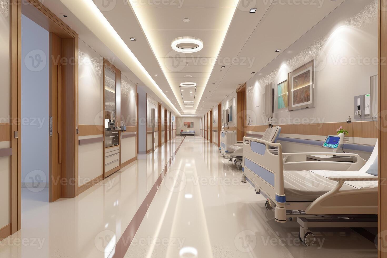 ai generiert Krankenhaus Innere Design und Dekor Ideen foto