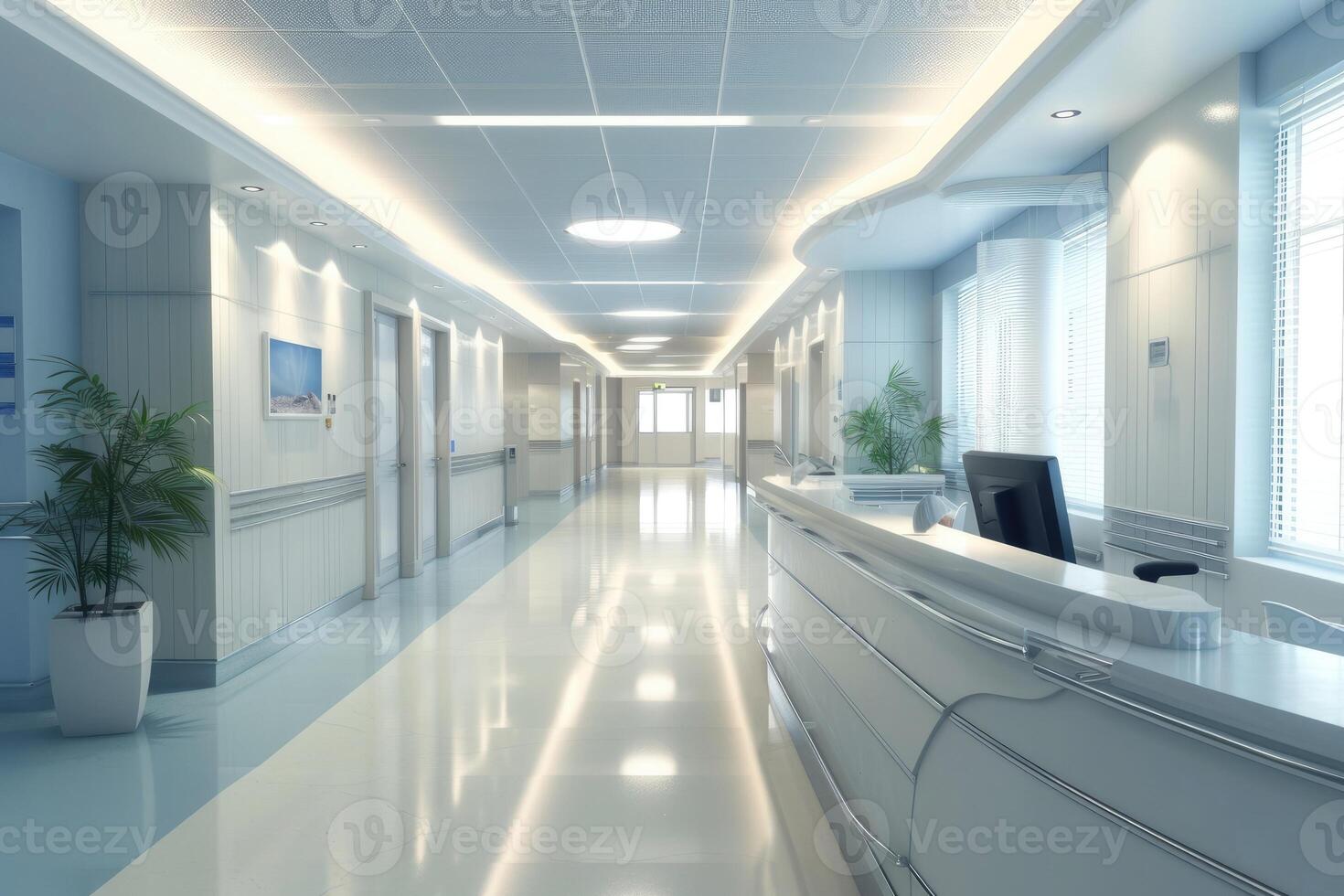 ai generiert Krankenhaus Innere Design und Dekor Ideen foto