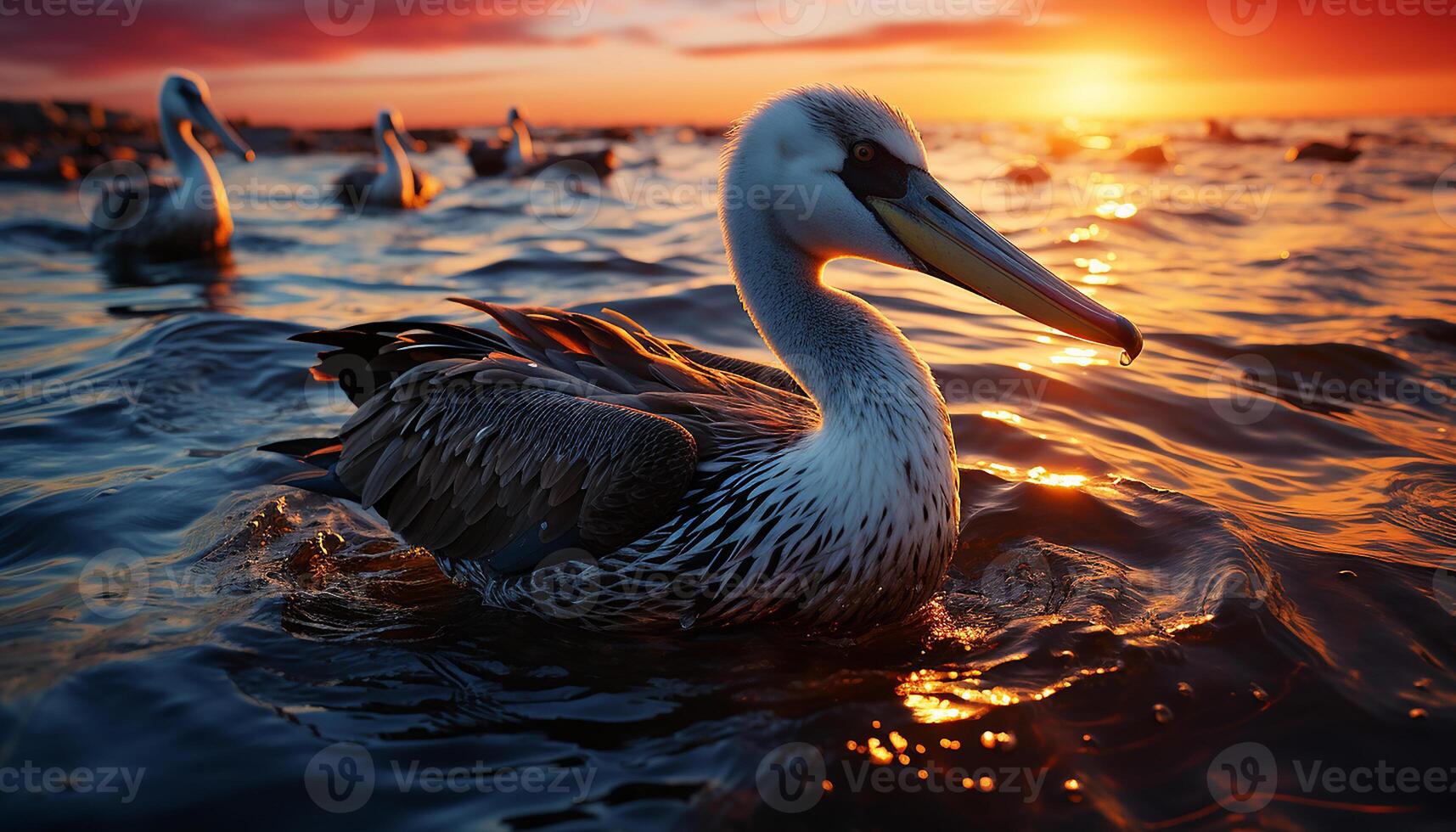 ai generiert das still Sonnenuntergang spiegelt das Schönheit von Natur Tiere generiert durch ai foto