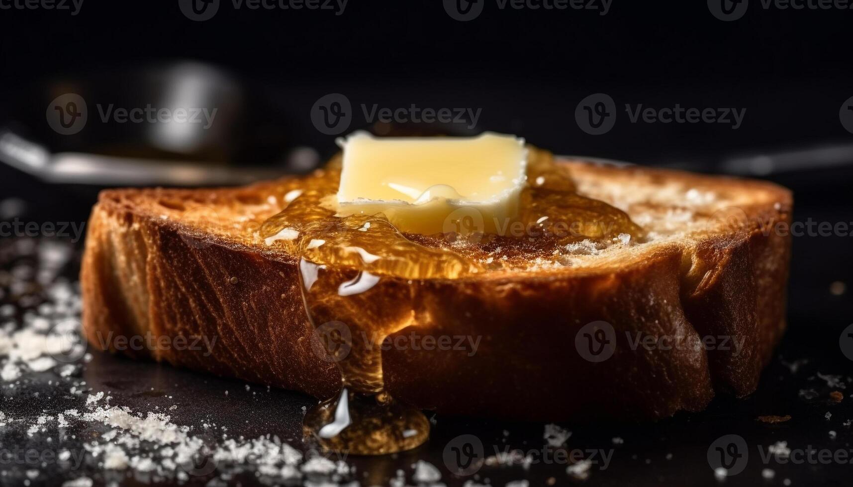 ai generiert Frische und Süße auf ein rustikal Tisch, hausgemacht Butter und Brot generiert durch ai foto