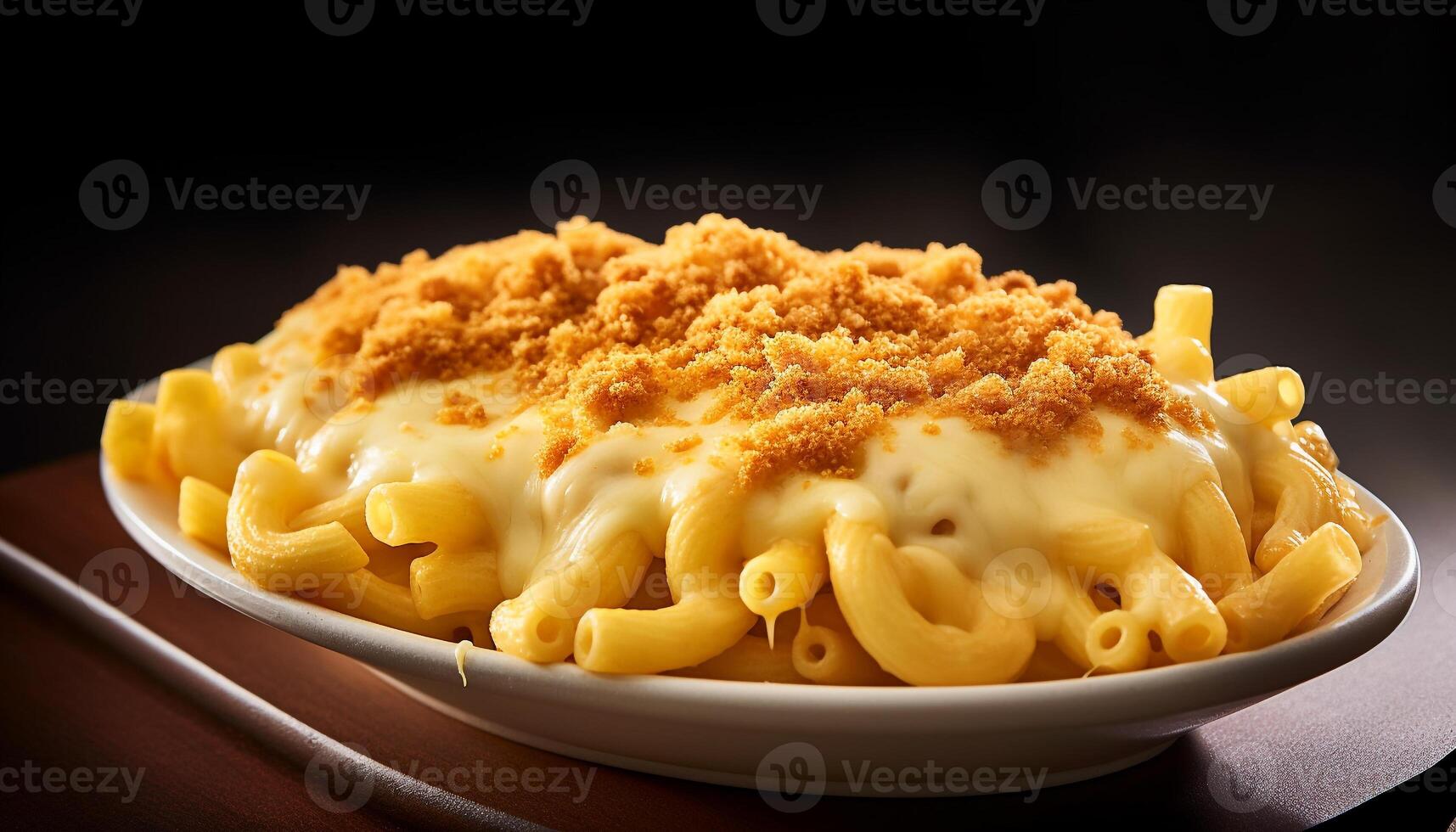 ai generiert frisch gekocht Pasta mit cremig Cheddar Käse Soße generiert durch ai foto